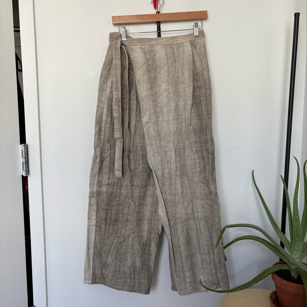 Zara Tan Wide-Leg Pants